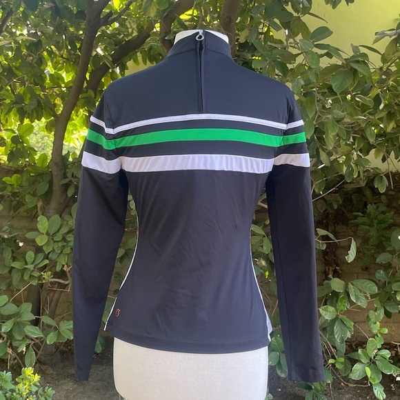 Kinona "Winter Blues" long sleeve back-zip top - size S - Picture 3 of 4